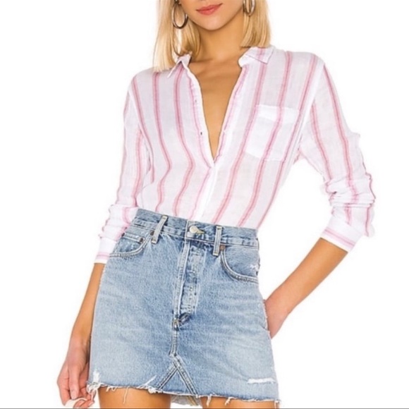 Rails Tops - Rails Reagan Button Down in Tulip Stripe